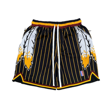 Load image into Gallery viewer, MEAST SHORTS (BLACK PINSTRIPES)