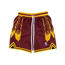Load image into Gallery viewer, MEAST SHORTS (TWO-TONE BURGUNDY)
