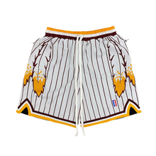 Load image into Gallery viewer, MEAST SHORTS (WHITE PINSTRIPES)
